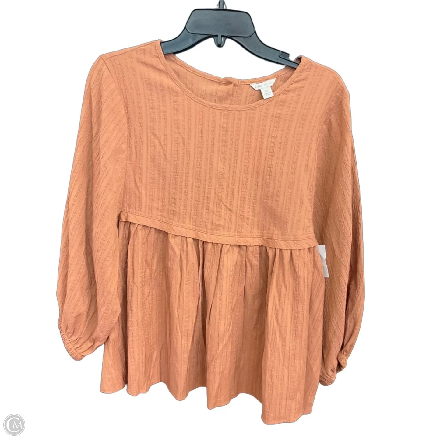 Top Long Sleeve By Cato In Brown, Size: M