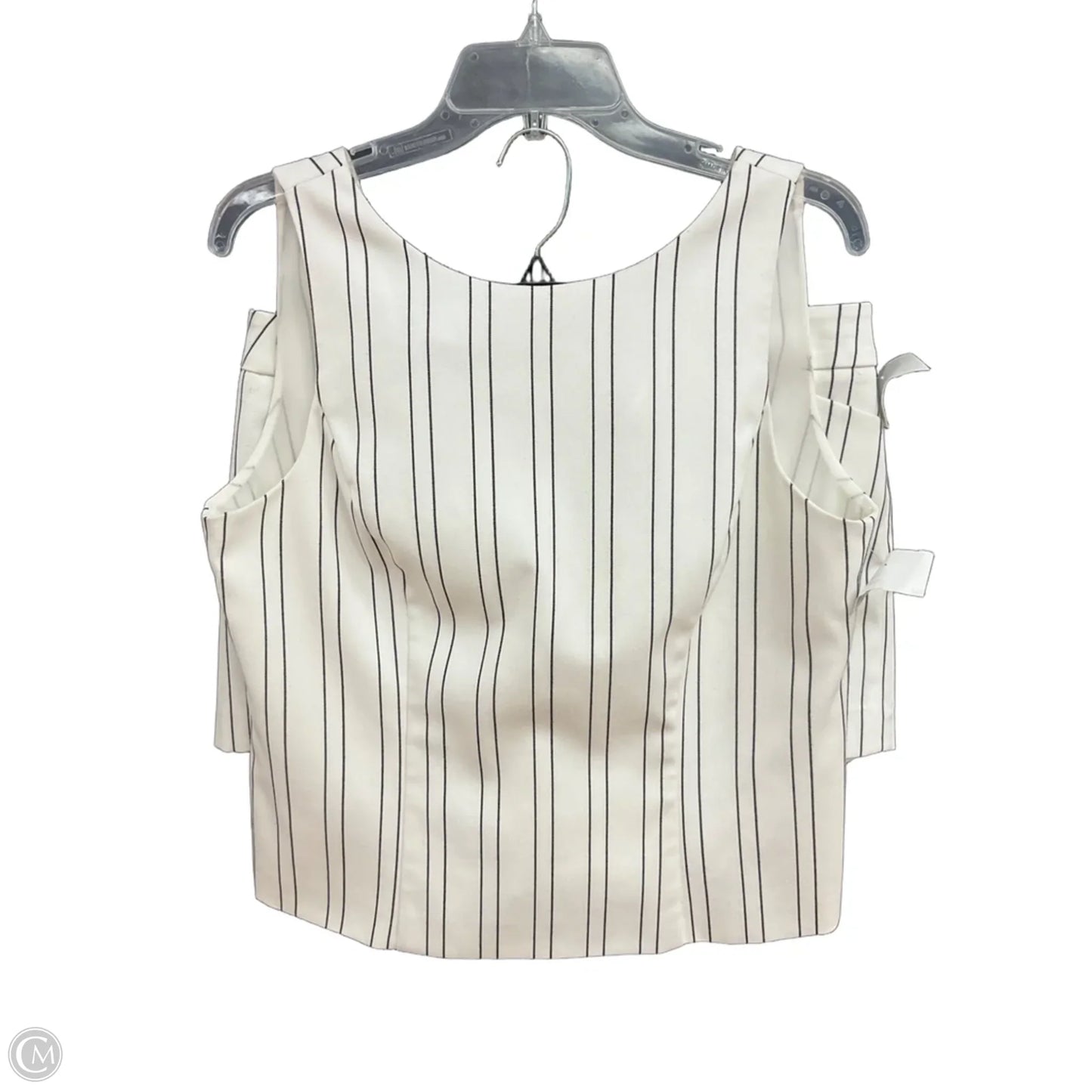 Top 2pc Sleeveless By White House Black Market In Striped Pattern, Size: 12