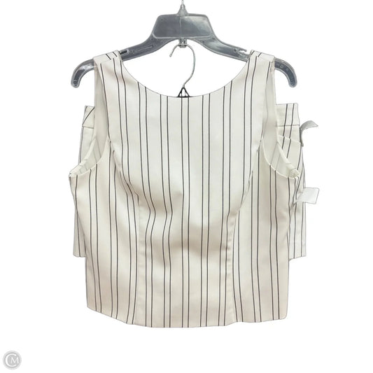 Top 2pc Sleeveless By White House Black Market In Striped Pattern, Size: 12