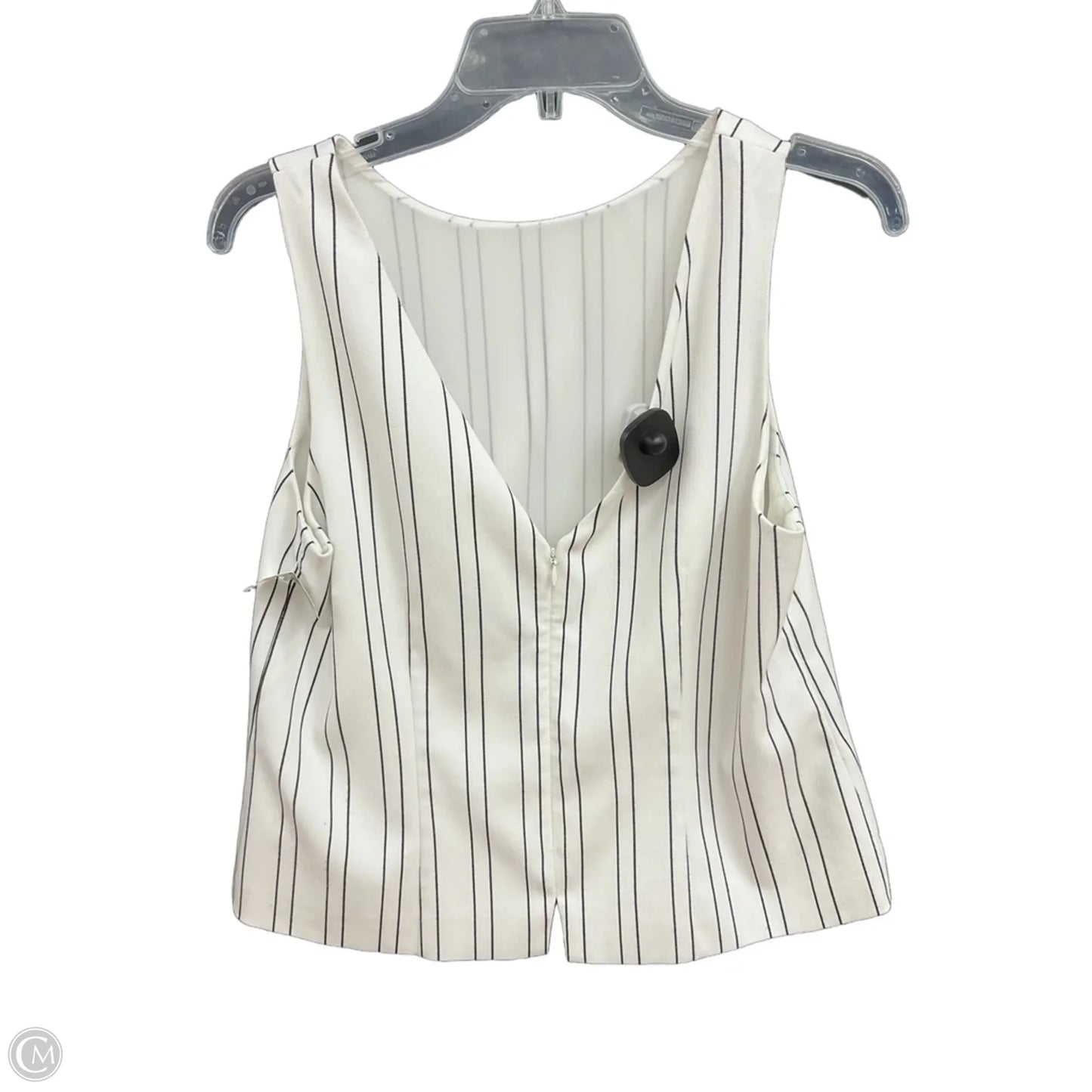 Top 2pc Sleeveless By White House Black Market In Striped Pattern, Size: 12