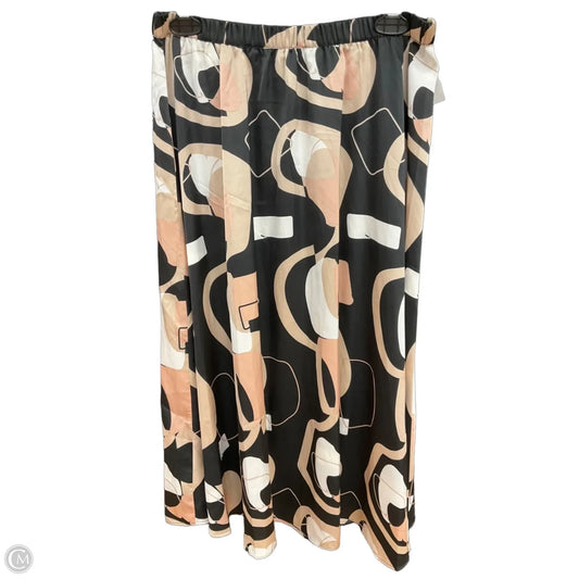 Skirt Maxi By Adrianna Papell In Black & Pink, Size: M