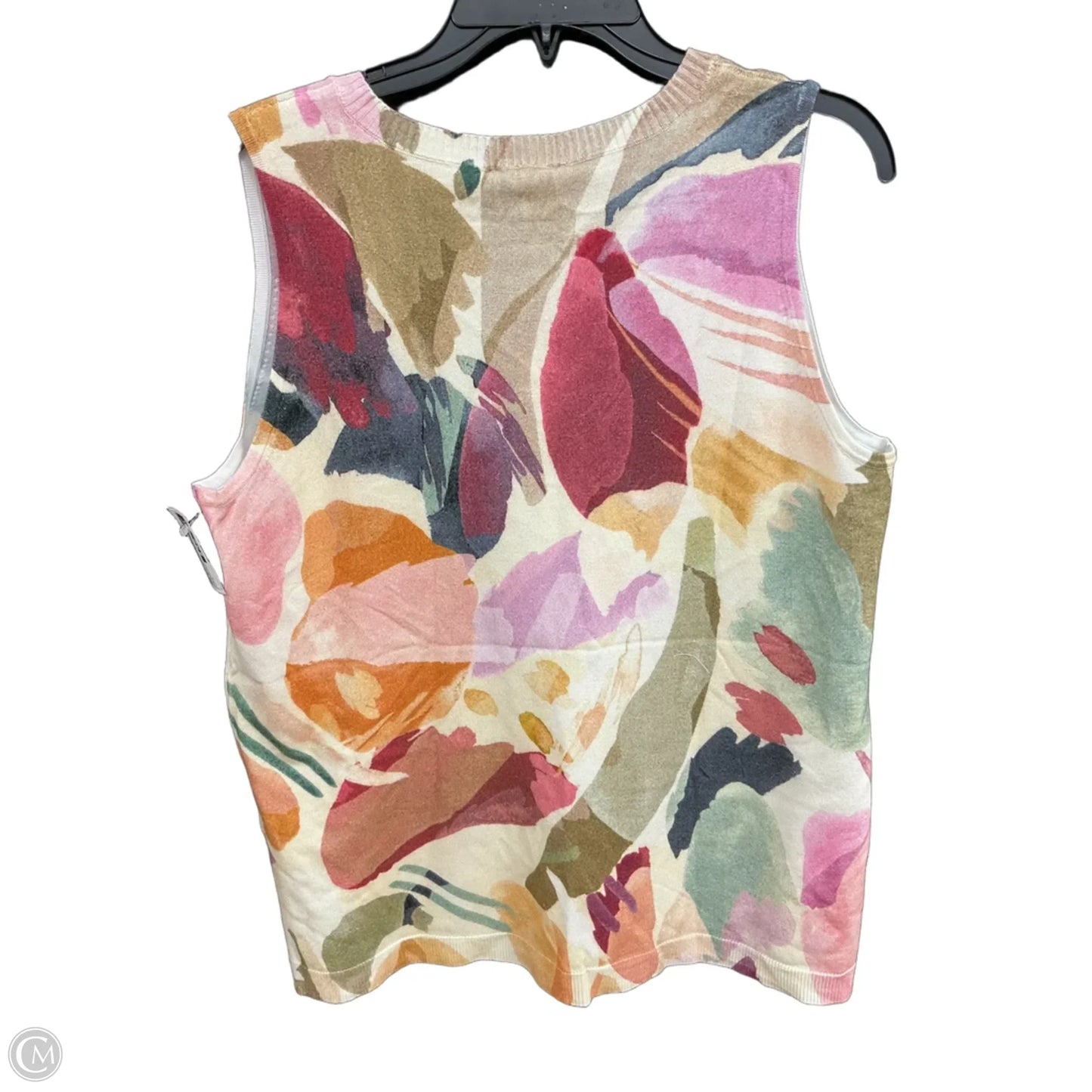 Top 2pc Sleeveless By Chicos In Floral Print, Size: L