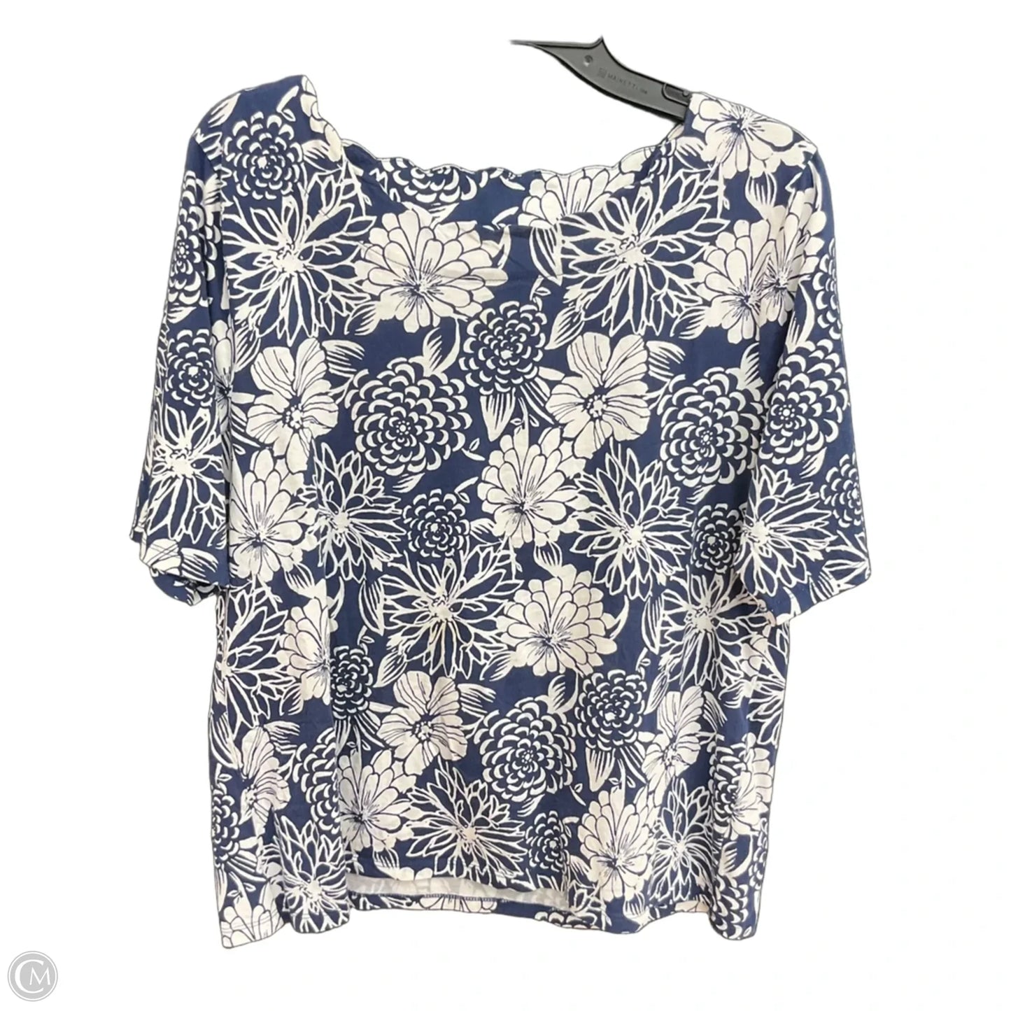 Top Short Sleeve By Talbots In Blue, Size: Xl