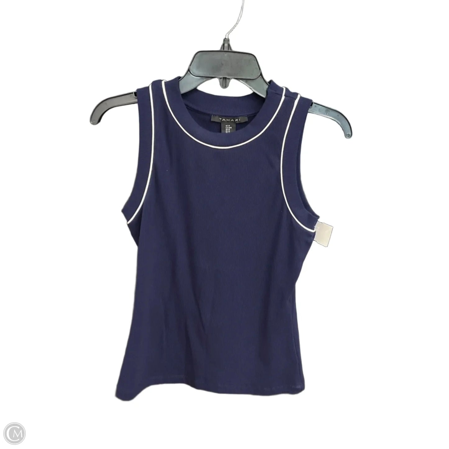 Top Sleeveless By Tahari In Blue, Size: M