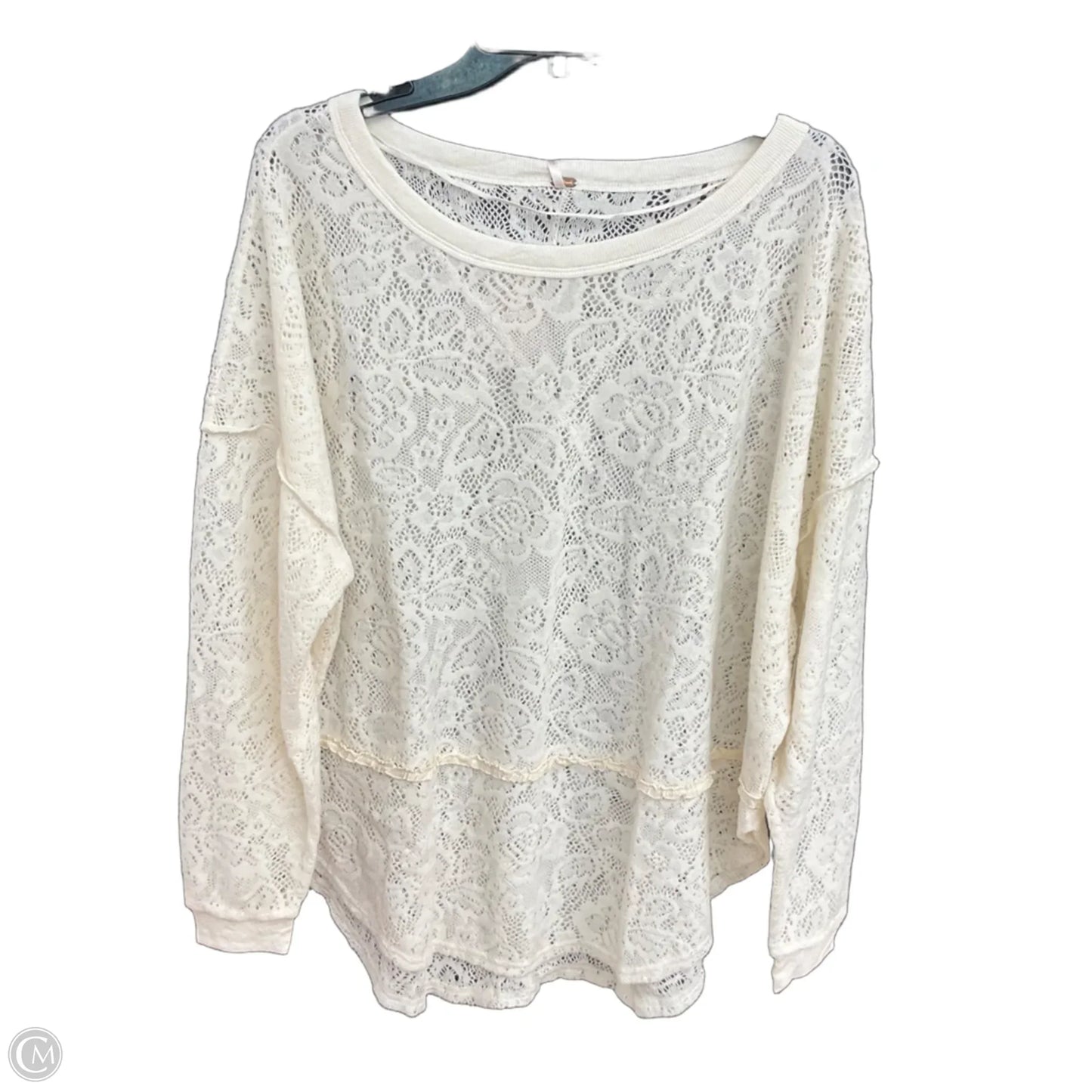 Top Long Sleeve By Free People In Cream, Size: L