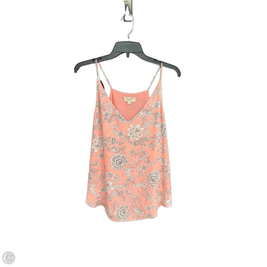 Top Sleeveless By Loft In Floral Print, Size: L