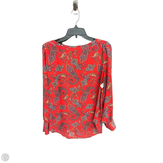 Top Long Sleeve By Loft In Red, Size: L