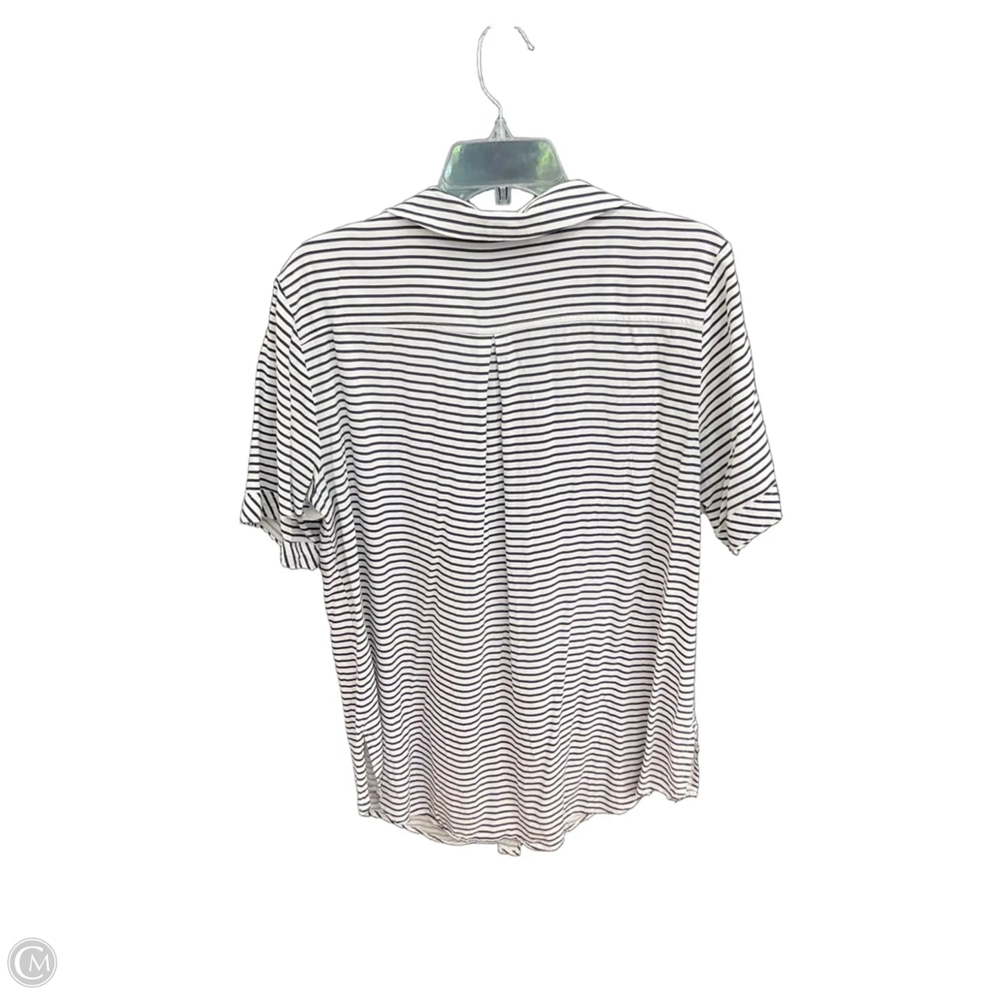 Top Short Sleeve By Chicos In Striped Pattern, Size: L