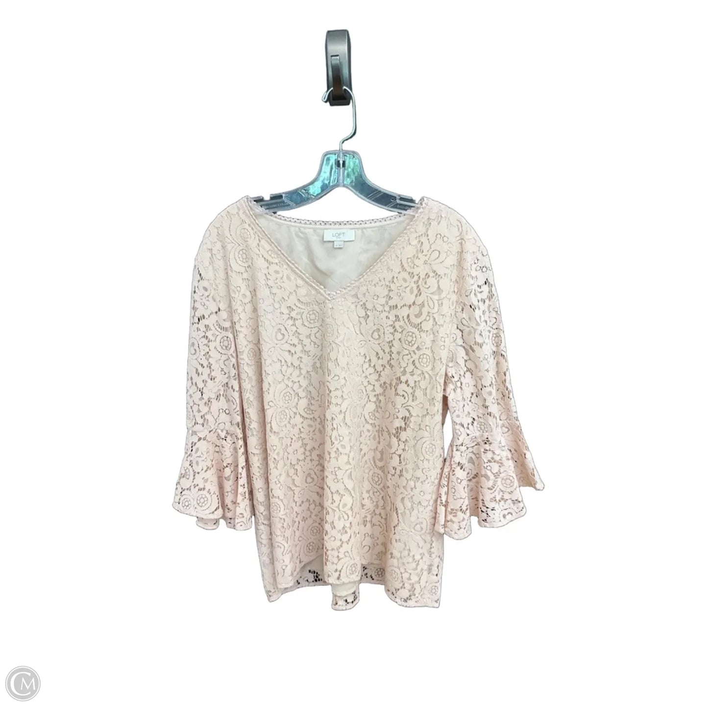 Top Long Sleeve By Loft In Pink, Size: Xl
