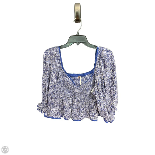 Top Long Sleeve By Free People In Blue, Size: L