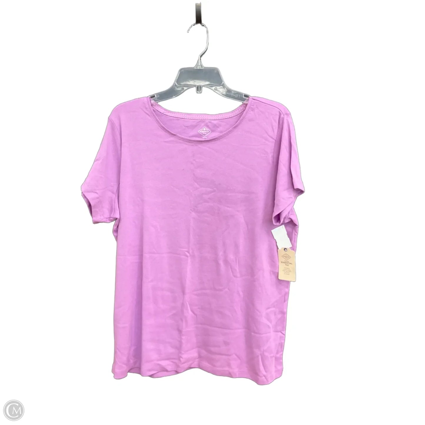 Top Short Sleeve By St Johns Bay In Purple, Size: 1x