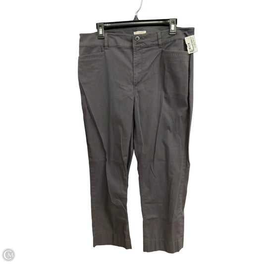 Pants Cropped By Loft In Purple, Size: 12