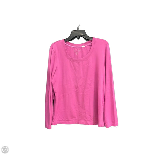 Top Long Sleeve By Chicos In Pink, Size: Xl
