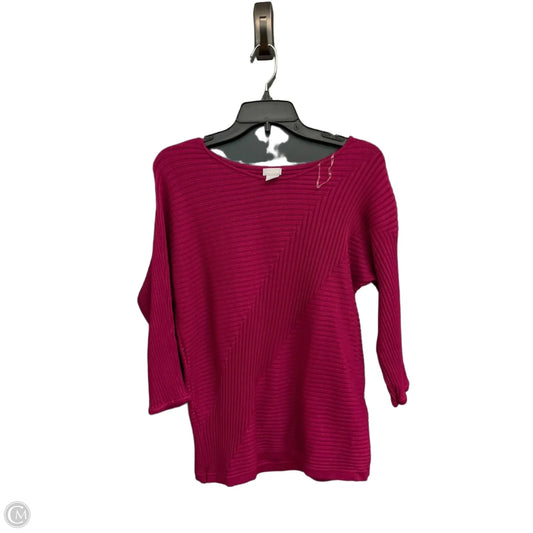 Sweater By Chicos In Pink, Size: S