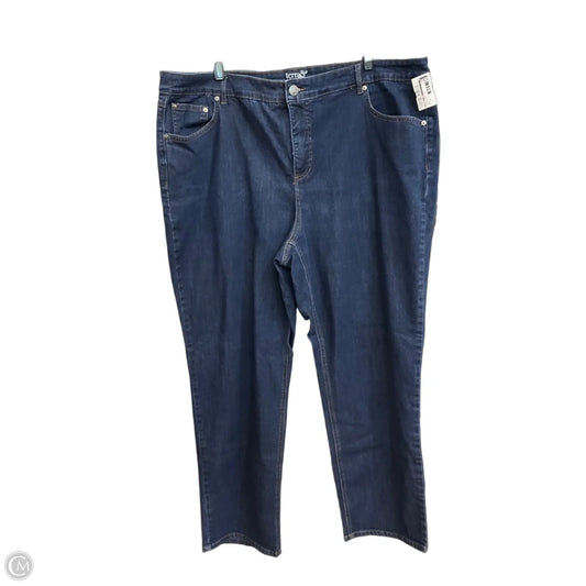 Jeans Straight By Terra & Sky In Blue Denim, Size: 22