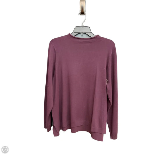 Top Long Sleeve By Adrianna Papell In Purple, Size: Xl