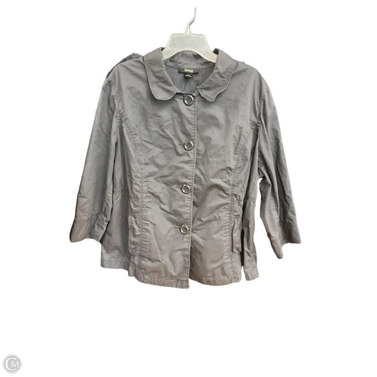 Jacket Utility By Style And Company In Grey, Size: 2x
