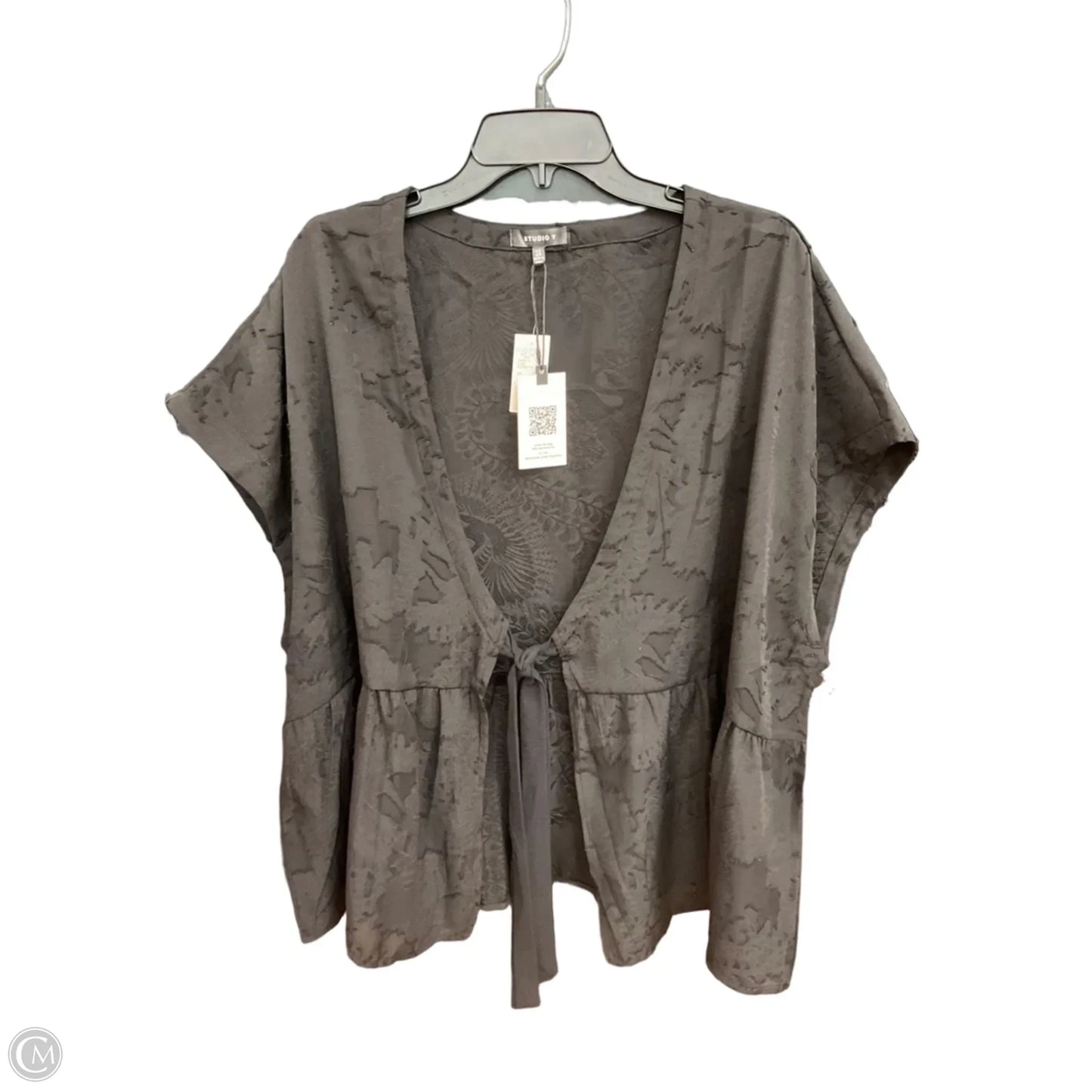 Top Short Sleeve By Studio Y In Black, Size: 3x