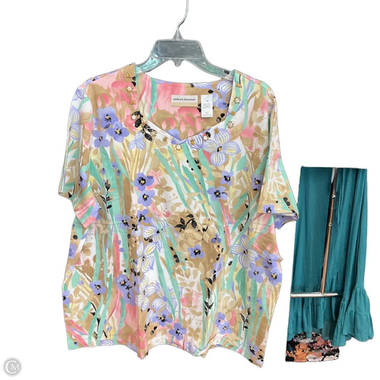 Top Short Sleeve By Alfred Dunner In Floral Print, Size: 2x