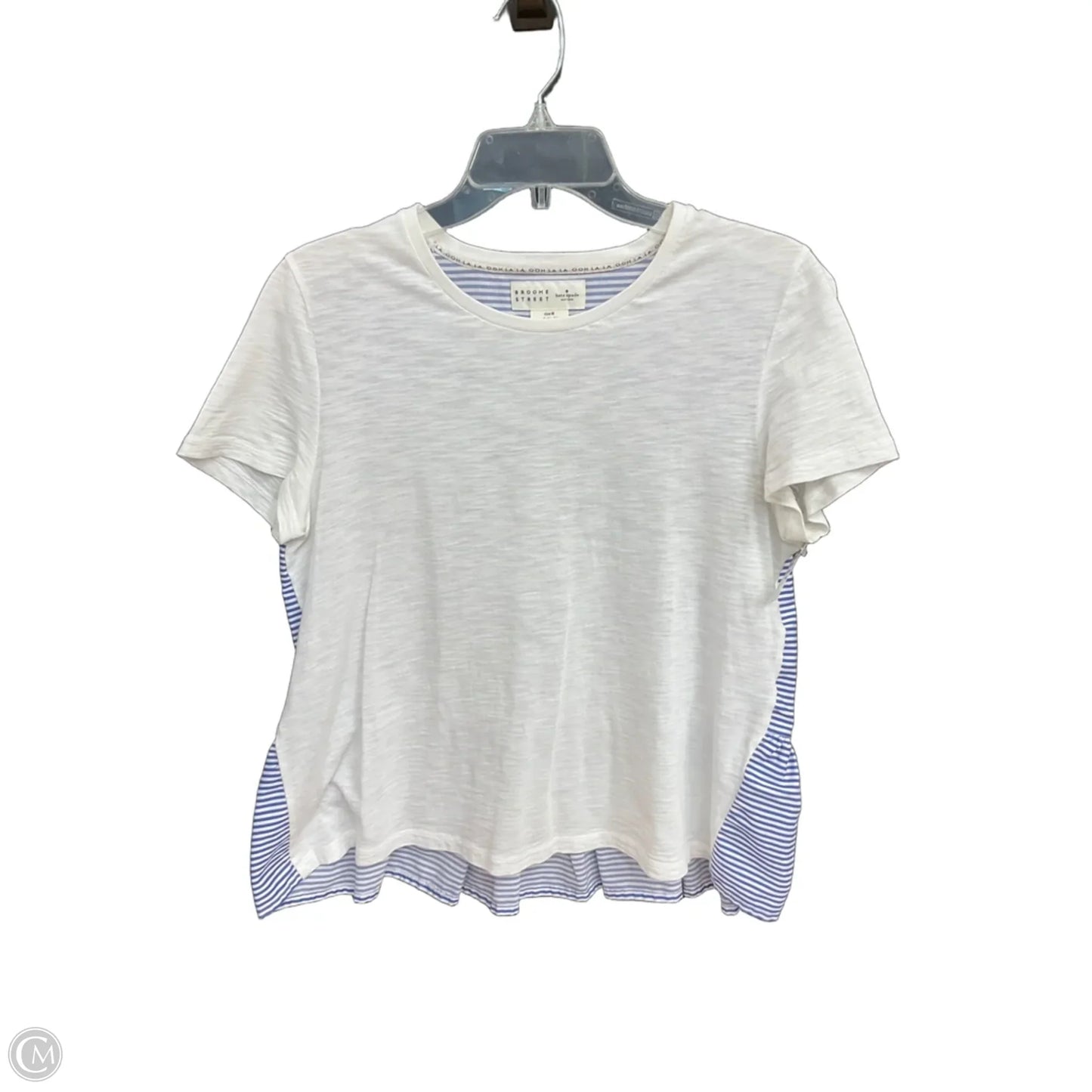 Top Short Sleeve Designer By Kate Spade In White, Size: M