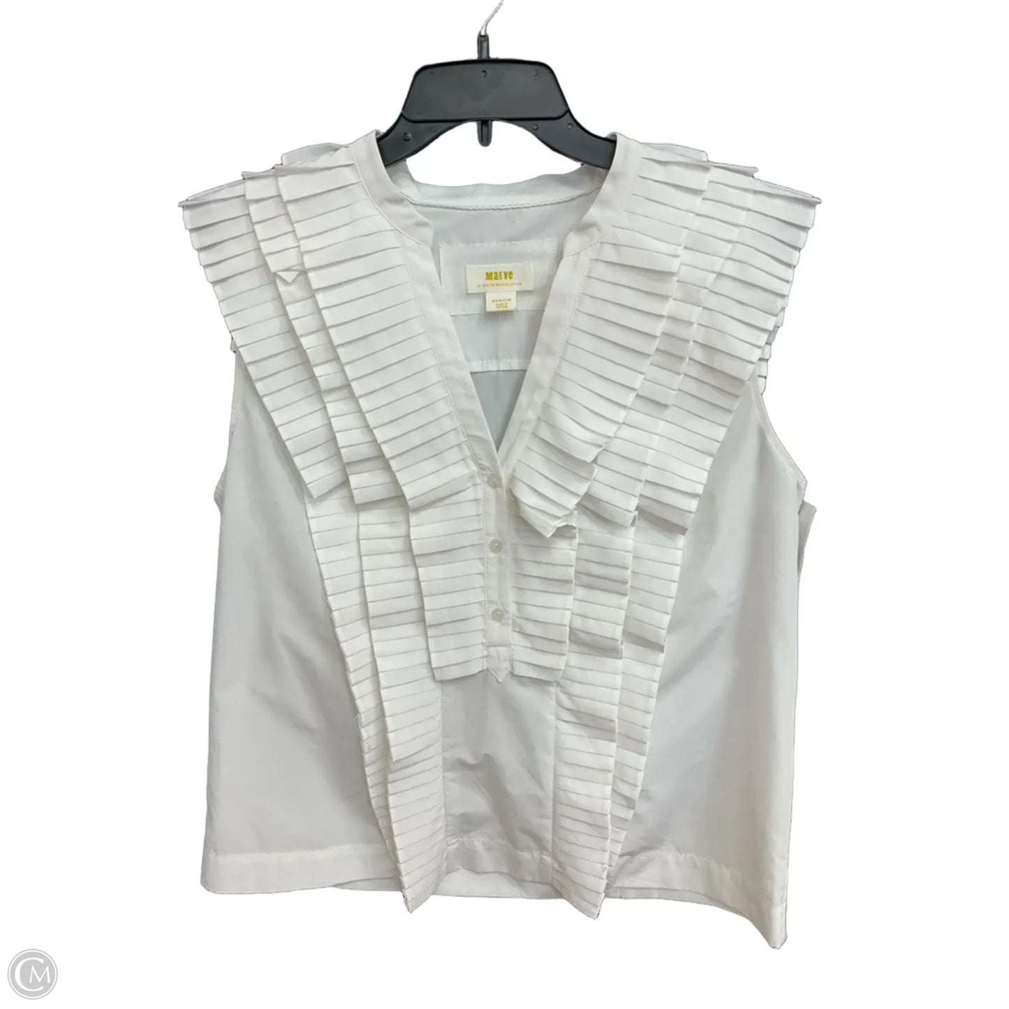 Top Sleeveless By Maeve In White, Size: M