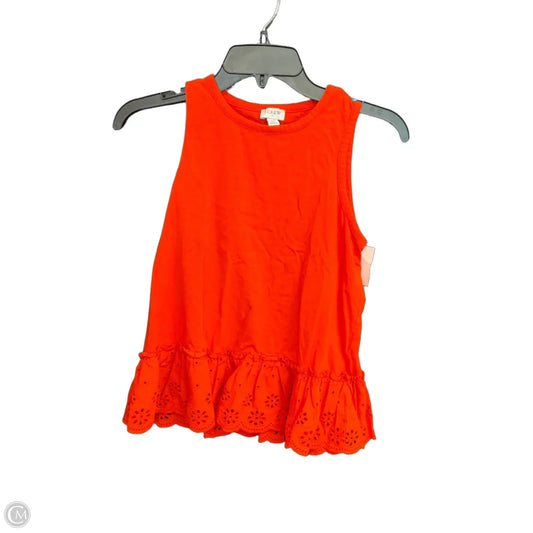 Top Sleeveless By J. Crew In Orange, Size: Xs