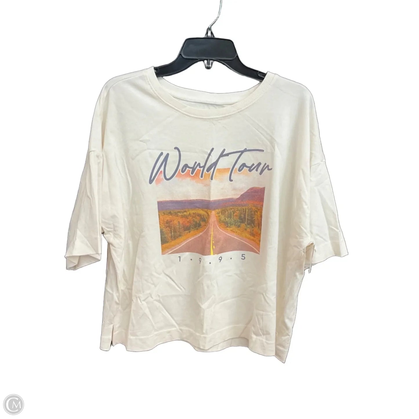 Top Short Sleeve By Loft In White, Size: Xl