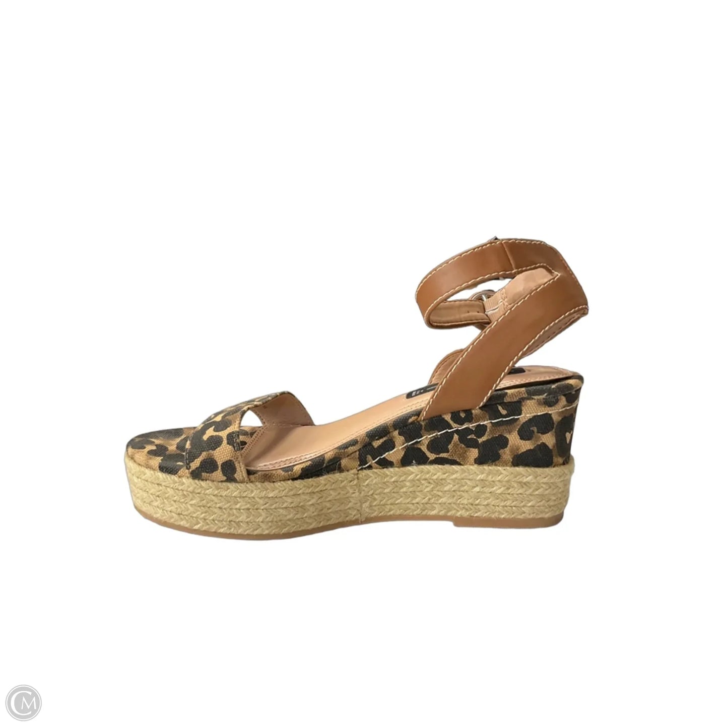 Sandals Heels Wedge By Steve Madden In Animal Print, Size: 8.5