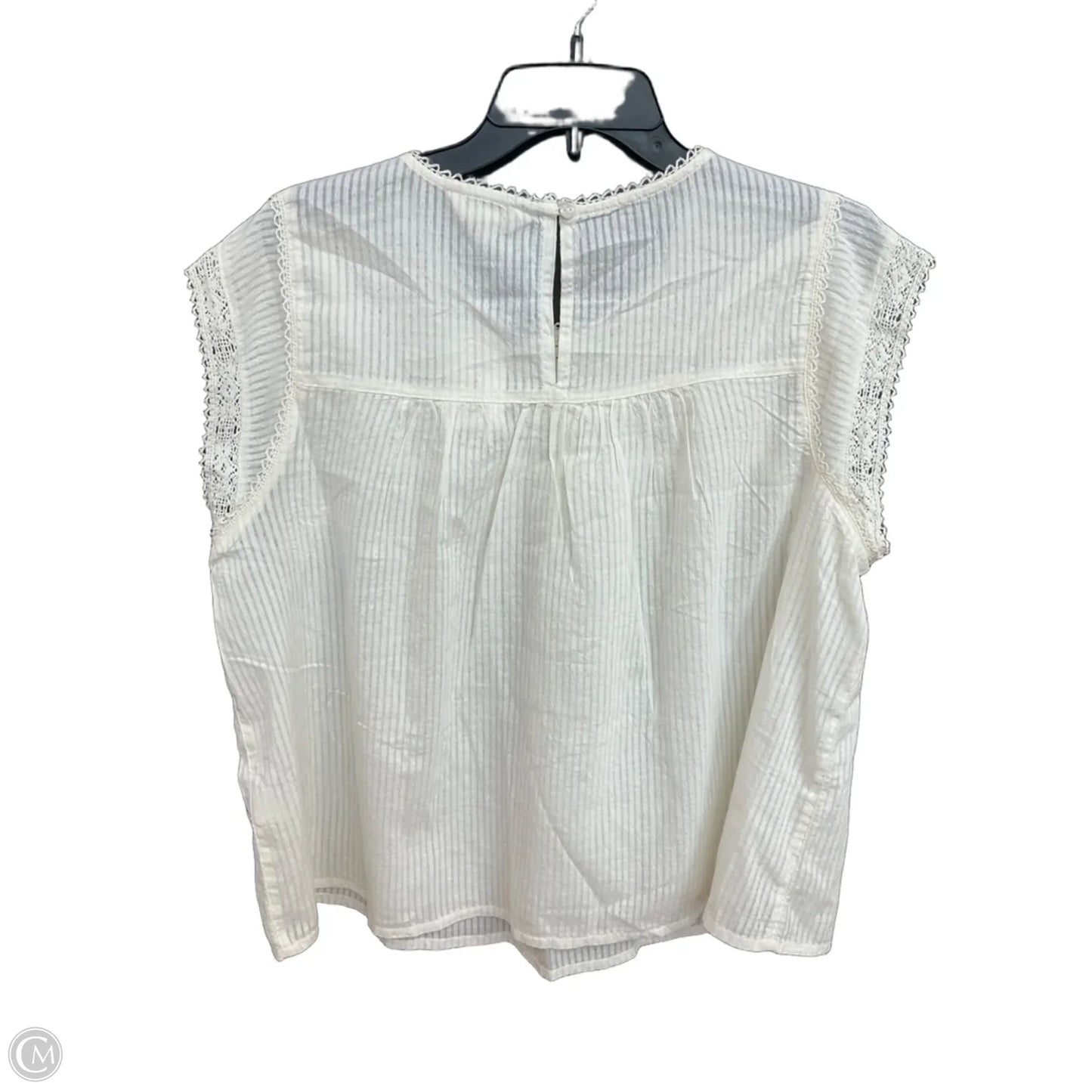 Top Sleeveless By Lucky Brand In White, Size: L