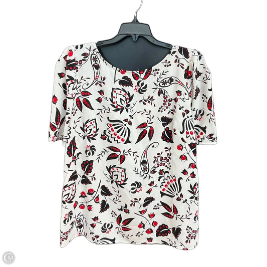 Top Short Sleeve By Talbots In White, Size: 1x