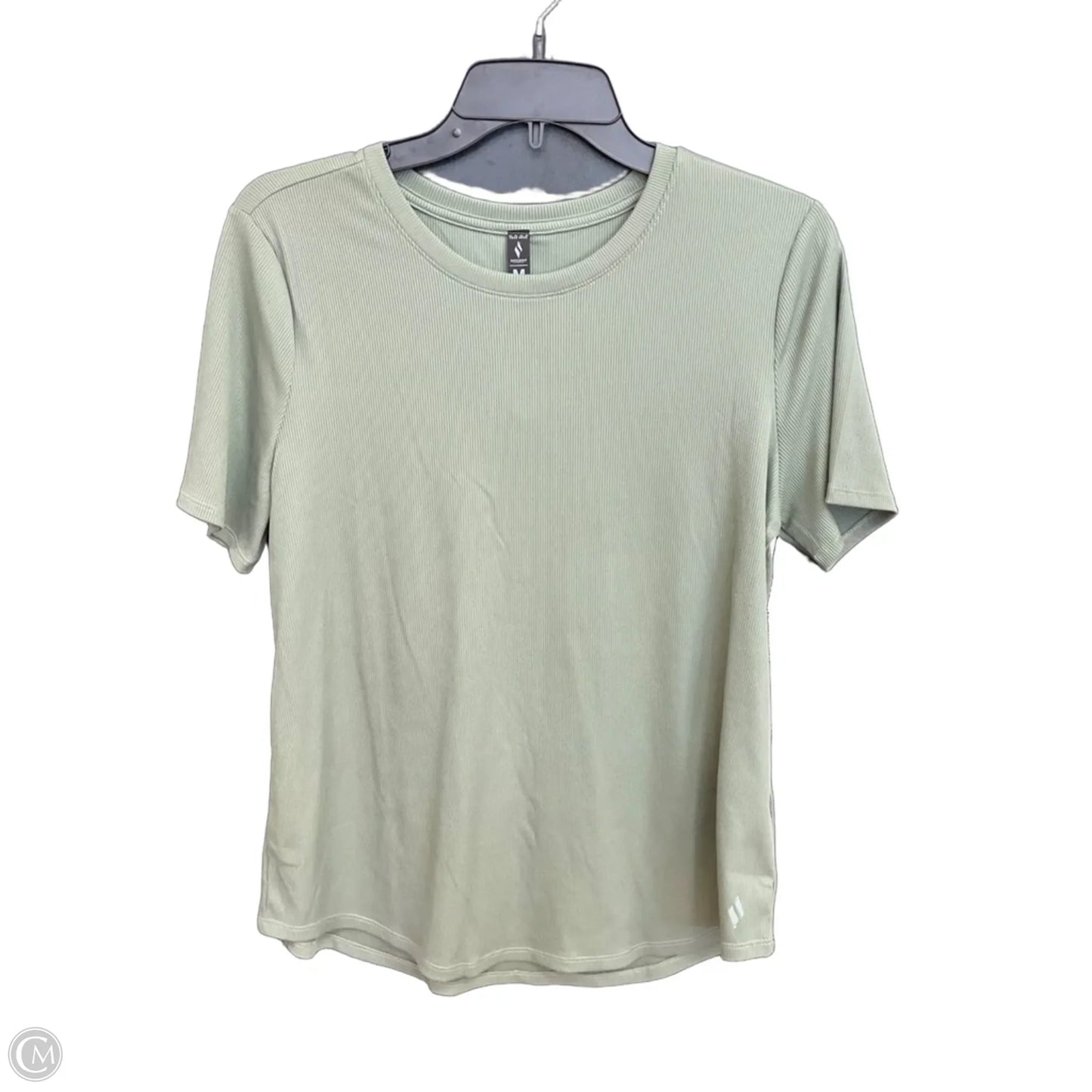 Athletic Top Short Sleeve By Skechers In Green, Size: M