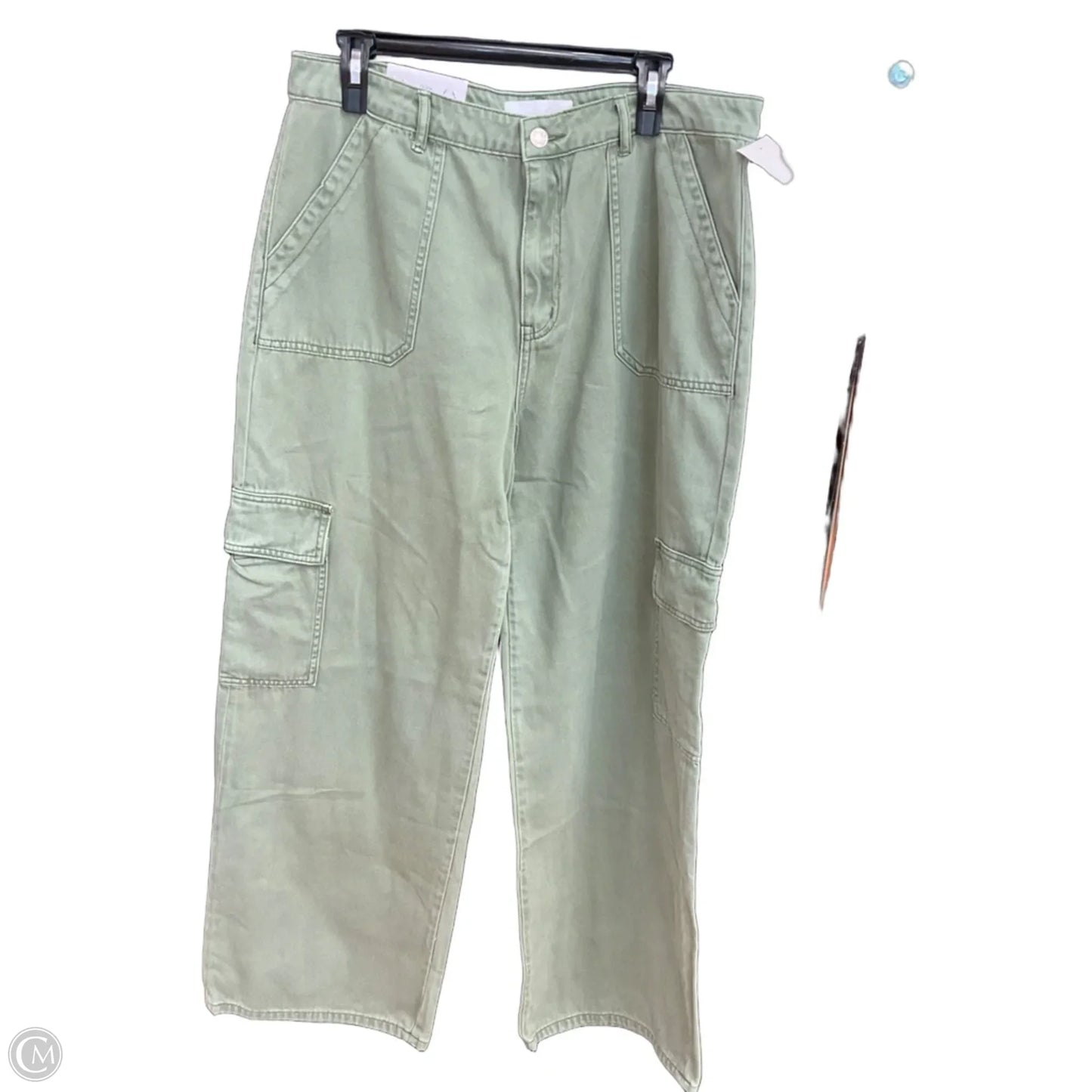 Jeans Wide Leg By Vervet In Green, Size: 14