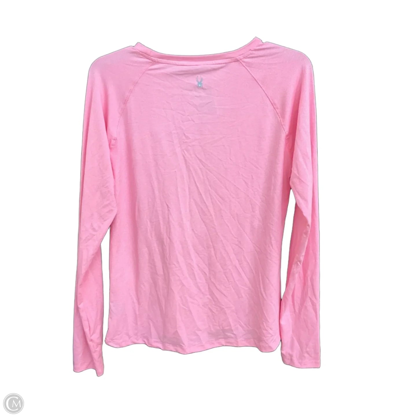 Athletic Top Long Sleeve Collar By Spyder In Pink, Size: L