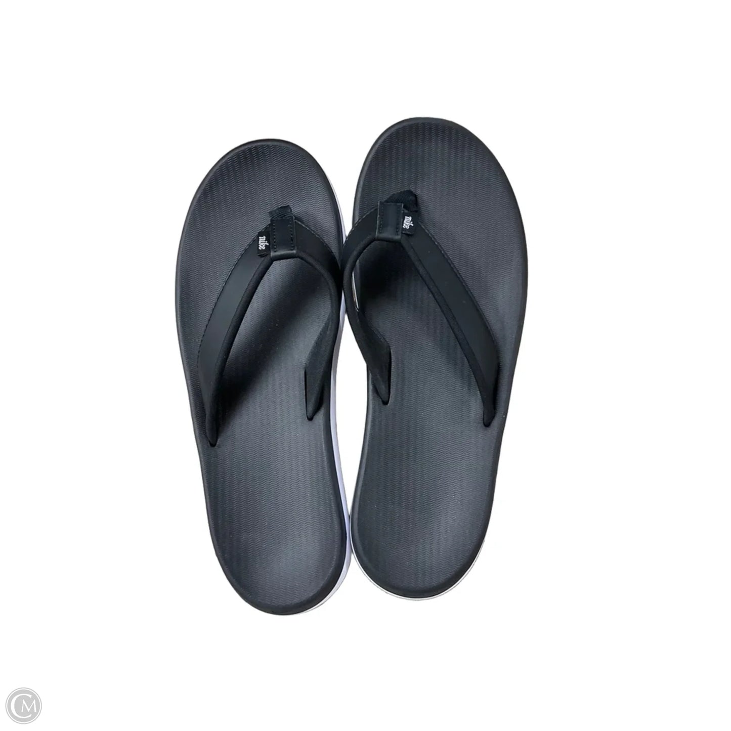 Sandals Flip Flops By Nike In Black, Size: 7