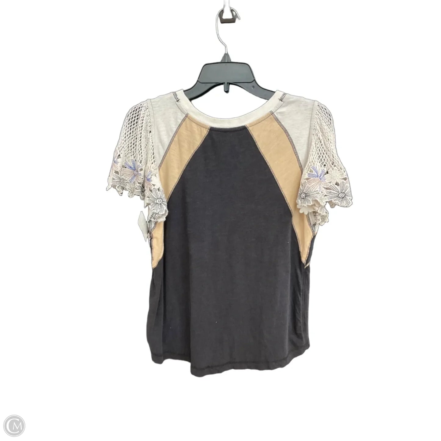 Top Short Sleeve By Free People In Black, Size: Xs