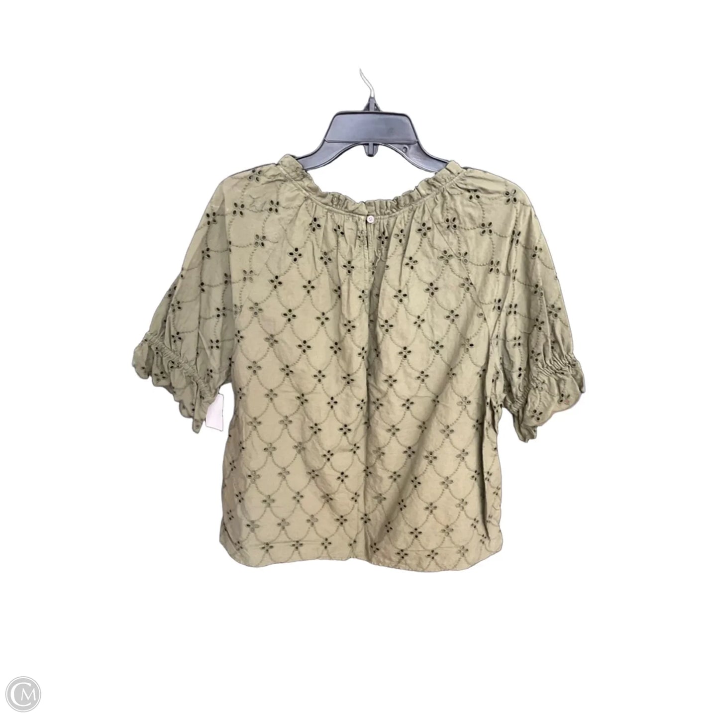 Top Short Sleeve By Loft In Green, Size: L