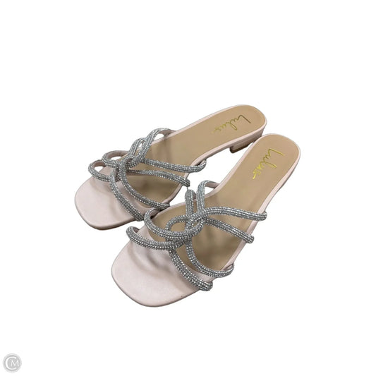 Sandals Flats By Lulus In Pink & Silver, Size: 10