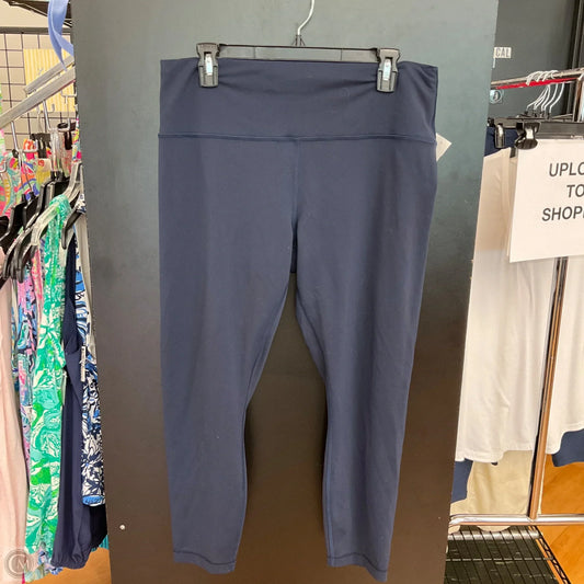 Athletic Leggings By Lululemon In Blue, Size: 16