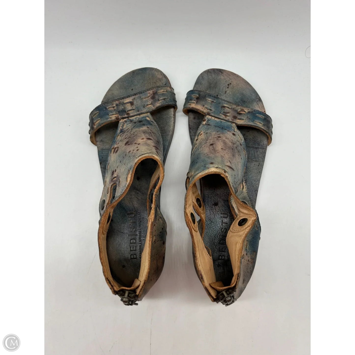 Sandals Flats By Bed Stu In Blue, Size: 9