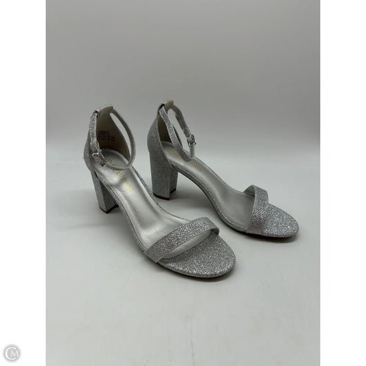 Shoes Heels Block By Dream Pairs In Silver, Size: 7.5