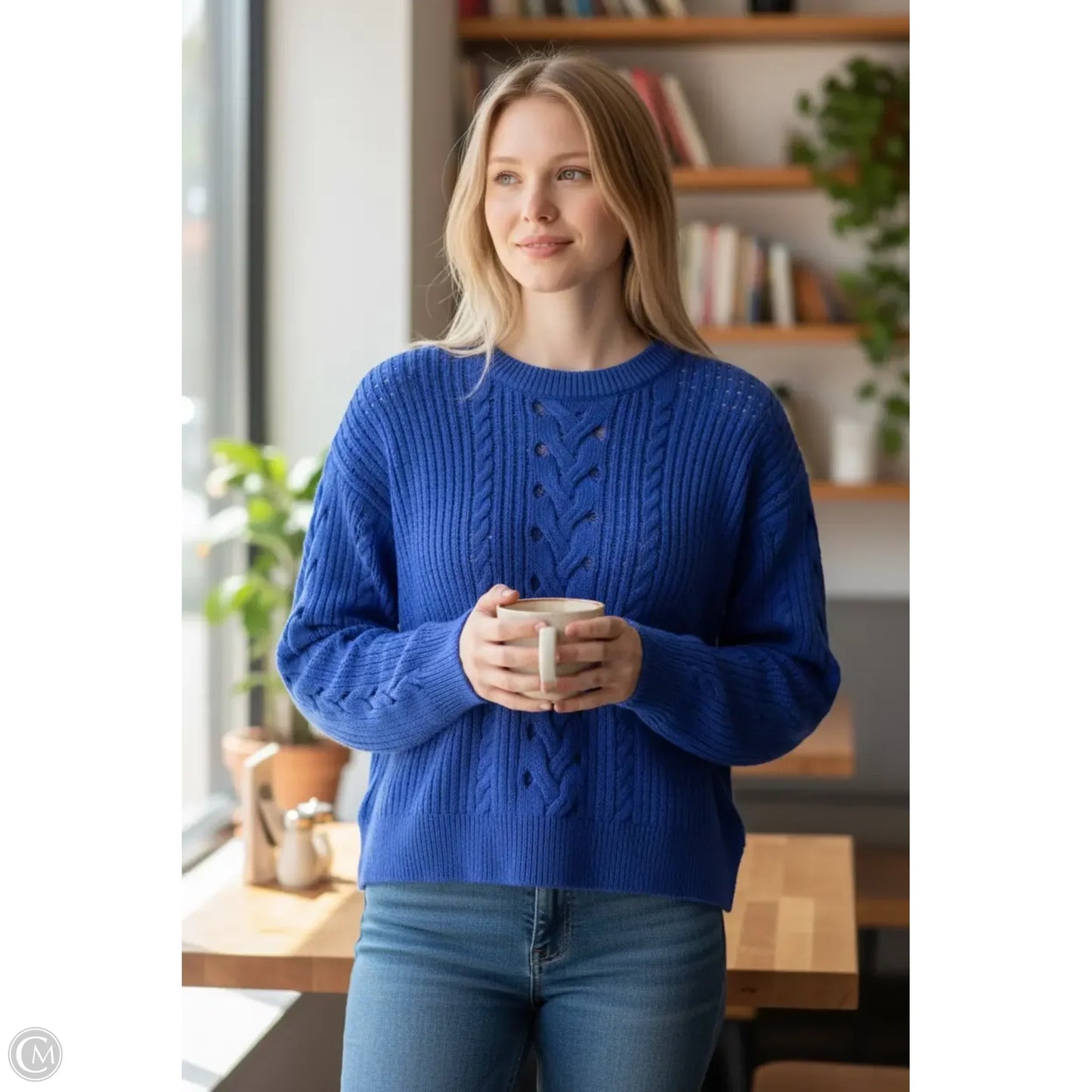 Sweater By On 34th In Blue, Size: S