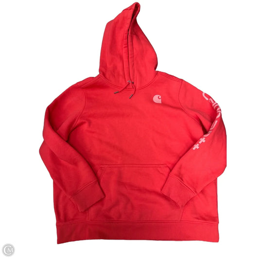 Sweatshirt Hoodie By Carhartt In Orange, Size: 2x