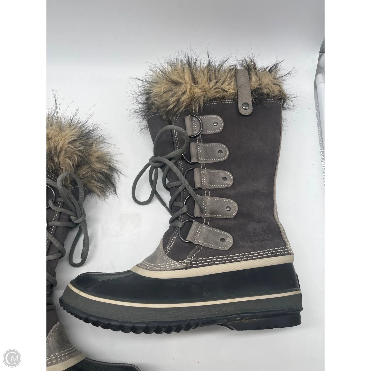 Boots Mid-calf Flats By Sorel In Grey, Size: 8.5