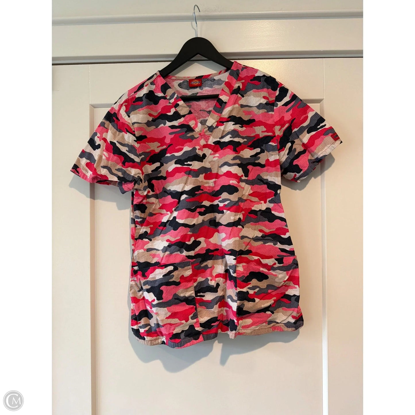 Top Short Sleeve By Dickies In Camouflage Print, Size: M