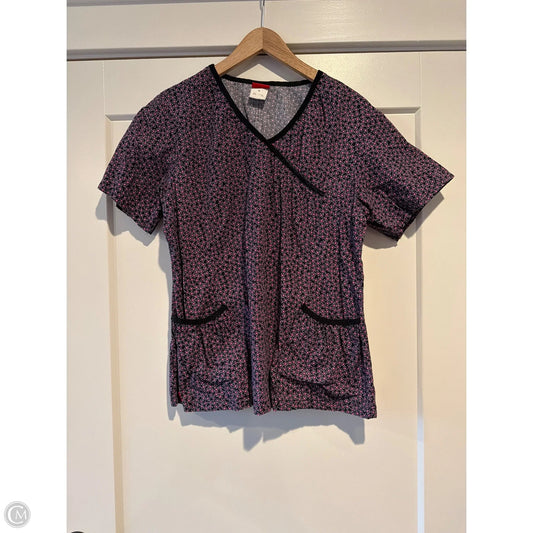 Top Short Sleeve By Cherokee In Multi-colored, Size: M