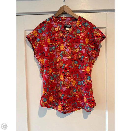 Top Short Sleeve By Clothes Mentor In Floral Print, Size: M