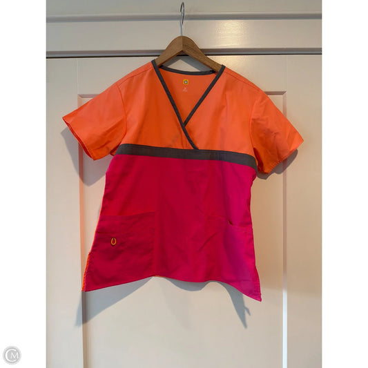 Top Short Sleeve By Clothes Mentor In Orange & Pink, Size: M