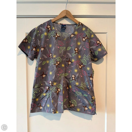 Top Short Sleeve By Clothes Mentor In Grey
