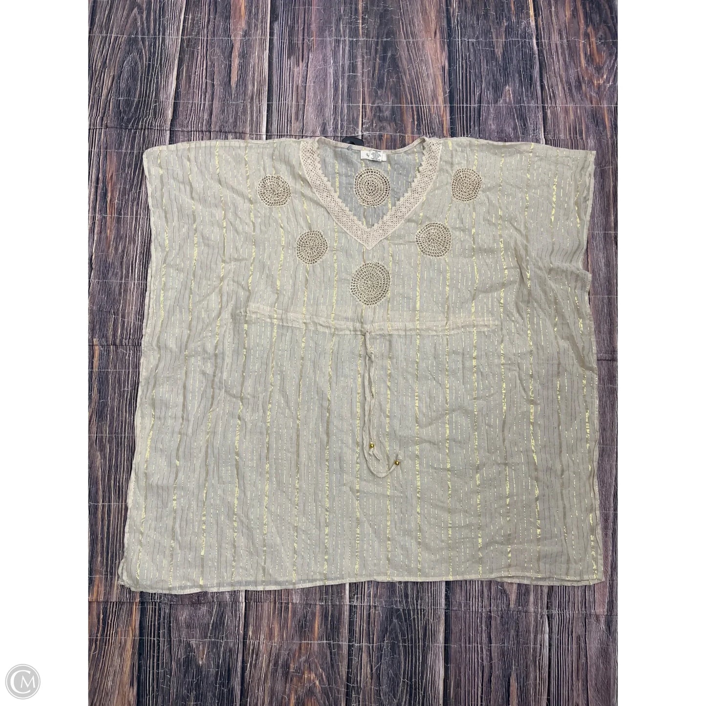 Swimwear Cover-up By Clothes Mentor In Ivory, Size: L