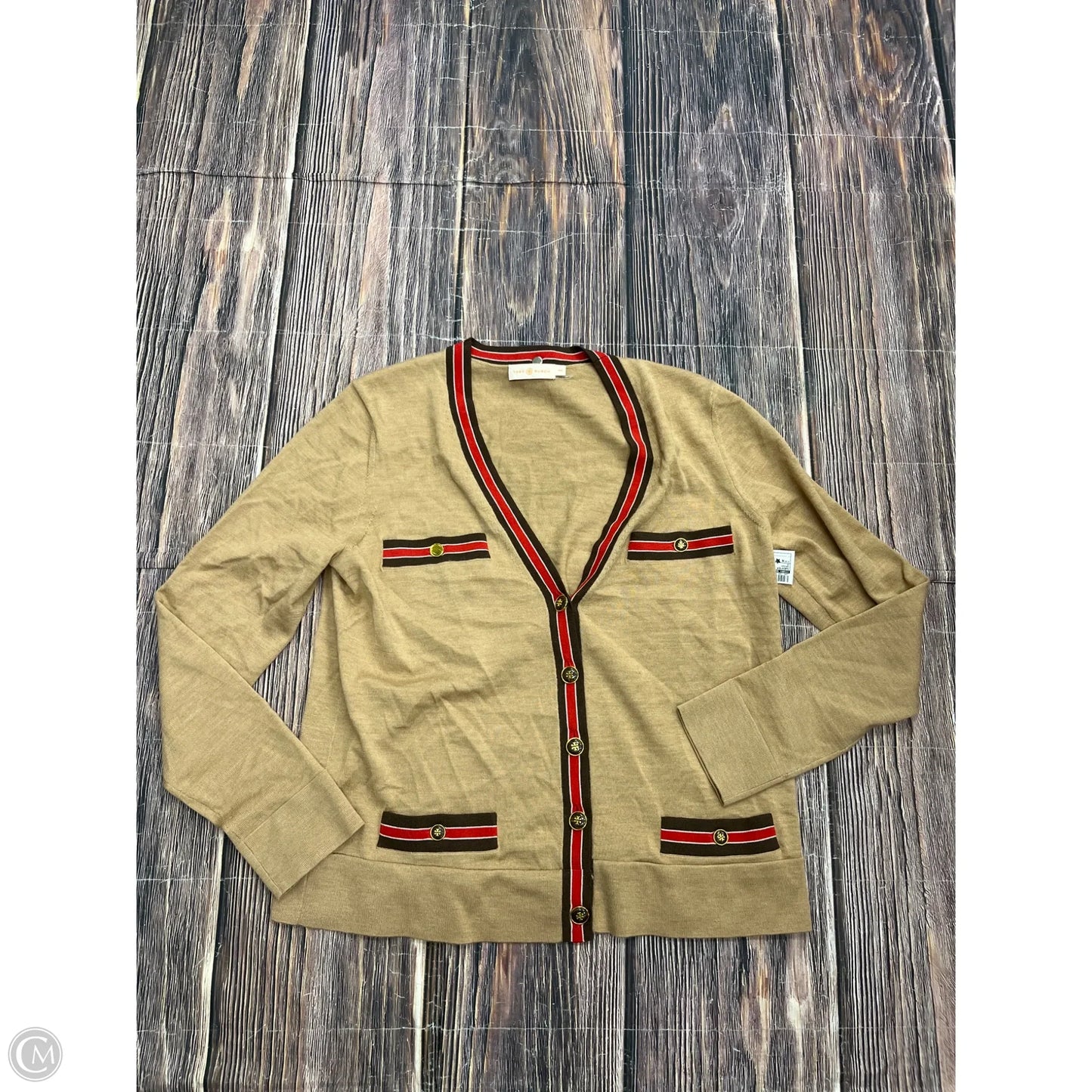 Sweater Cardigan By Tory Burch In Brown, Size: M